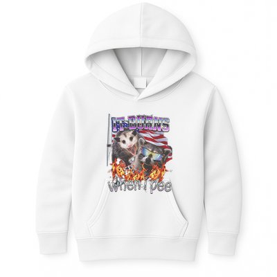It Burns When I Pee Possum Raccoon Funny Kids Hoodie