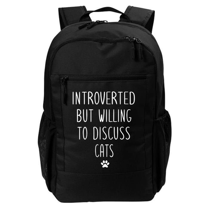 Introverted But Willing To Discuss Cats Daily Commute Backpack