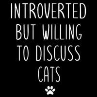 Introverted But Willing To Discuss Cats Drawstring Bag