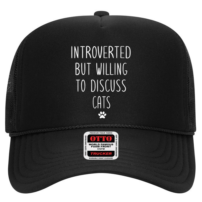 Introverted But Willing To Discuss Cats Trucker Hat