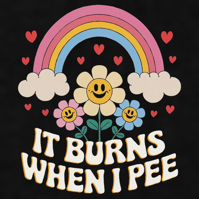 It Burns When I Pee Funny Sarcastic Ironic Inappropriate Ladies PosiCharge Tri-Blend Wicking Tank