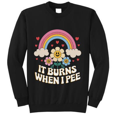 It Burns When I Pee Funny Sarcastic Ironic Inappropriate Sweatshirt