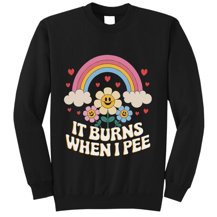 It Burns When I Pee Funny Sarcastic Ironic Inappropriate Sweatshirt