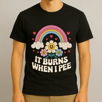 It Burns When I Pee Funny Sarcastic Ironic Inappropriate T-Shirt