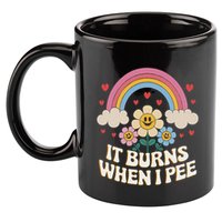 It Burns When I Pee Funny Sarcastic Ironic Inappropriate 11oz C Handle Ceramic Mug