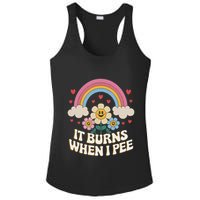 It Burns When I Pee Funny Sarcastic Ironic Inappropriate Ladies PosiCharge Competitor Racerback Tank