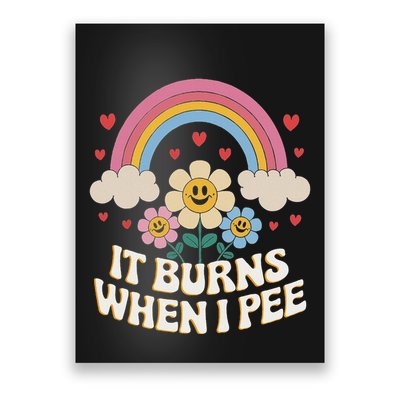 It Burns When I Pee Funny Sarcastic Ironic Inappropriate Poster