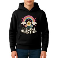 It Burns When I Pee Funny Sarcastic Ironic Inappropriate Kids Hoodie