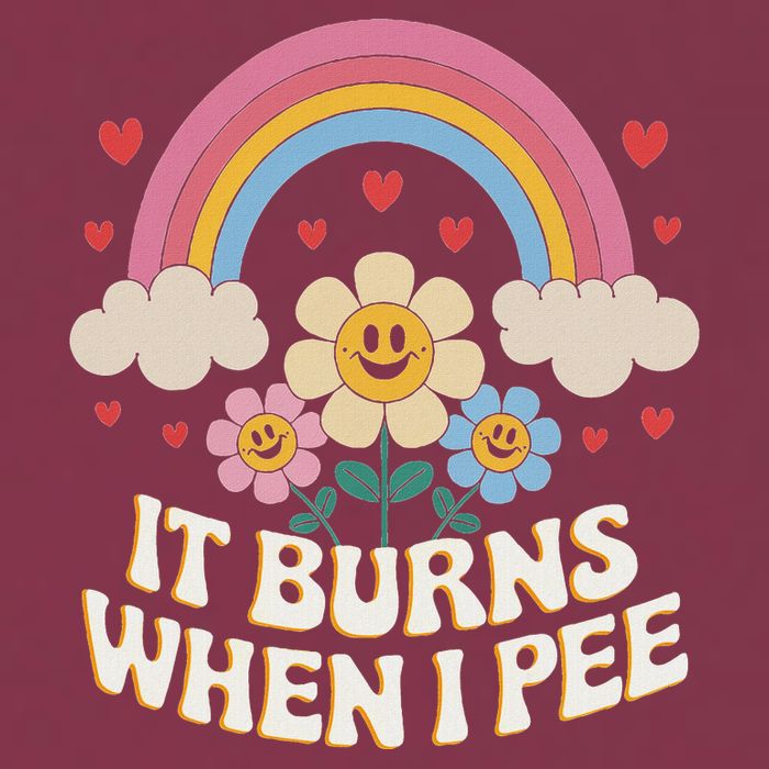 It Burns When I Pee Funny Sarcastic Ironic Inappropriate 16oz Travel Tumbler