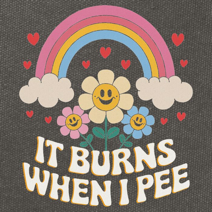 It Burns When I Pee Funny Sarcastic Ironic Inappropriate Cotton Canvas Backpack