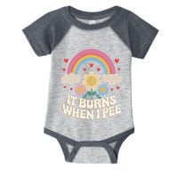 It Burns When I Pee Funny Sarcastic Ironic Inappropriate Infant Baby Jersey Bodysuit