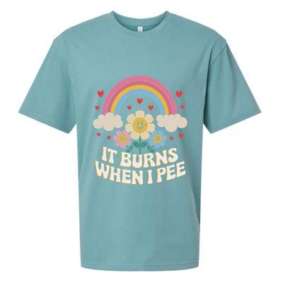 It Burns When I Pee Funny Sarcastic Ironic Inappropriate Sueded Cloud Jersey T-Shirt