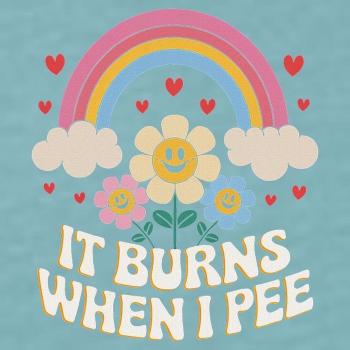It Burns When I Pee Funny Sarcastic Ironic Inappropriate Sueded Cloud Jersey T-Shirt