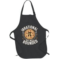 Irrational But Well Rounded Funny Math Teacher Pi Day  Full-Length Apron With Pockets