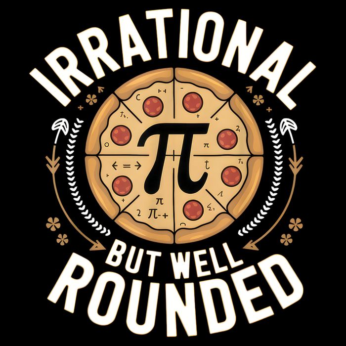 Irrational But Well Rounded Funny Math Teacher Pi Day  Full-Length Apron With Pockets