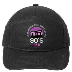 Introverted But Willing To Discuss 90s R&B 7-Panel Snapback Hat