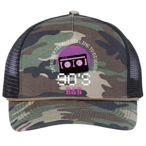 Introverted But Willing To Discuss 90s R&B Retro Rope Trucker Hat Cap