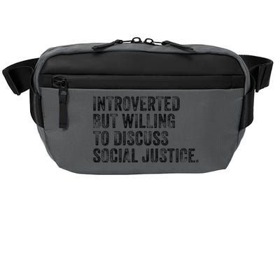 Introverted But Willing To Discuss Social Justice Vintage Crossbody Pack