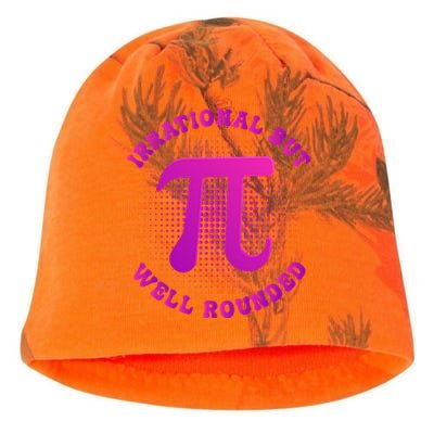 Irrational But Well Rounded Funny Pi Day 3 14 Teacher Math Gift Kati - Camo Knit Beanie