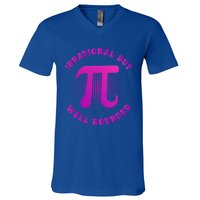 Irrational But Well Rounded Funny Pi Day 3 14 Teacher Math Gift V-Neck T-Shirt