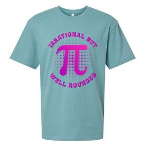 Irrational But Well Rounded Funny Pi Day 3 14 Teacher Math Gift Sueded Cloud Jersey T-Shirt