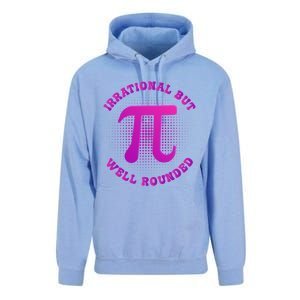 Irrational But Well Rounded Funny Pi Day 3 14 Teacher Math Gift Unisex Surf Hoodie