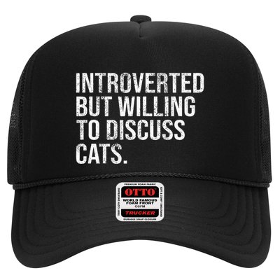 Introverted But Willing To Discuss Cats Introverts Trucker Hat