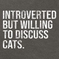 Introverted But Willing To Discuss Cats Introverts Cotton Canvas Backpack
