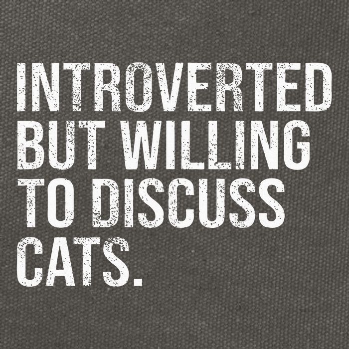 Introverted But Willing To Discuss Cats Introverts Cotton Canvas Backpack