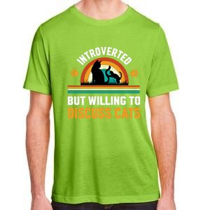 Introverted But Willing To Discuss Mommy Cat Gift Adult ChromaSoft Performance T-Shirt