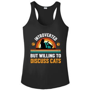 Introverted But Willing To Discuss Mommy Cat Gift Ladies PosiCharge Competitor Racerback Tank