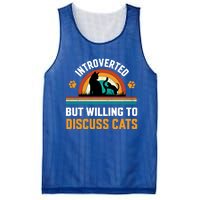 Introverted But Willing To Discuss Mommy Cat Gift Mesh Reversible Basketball Jersey Tank