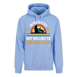 Introverted But Willing To Discuss Mommy Cat Gift Unisex Surf Hoodie