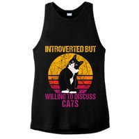 Introverted But Willing To Discuss Cats Ladies PosiCharge Tri-Blend Wicking Tank