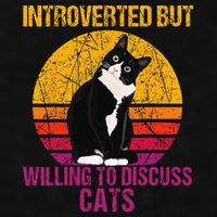 Introverted But Willing To Discuss Cats Ladies PosiCharge Tri-Blend Wicking Tank