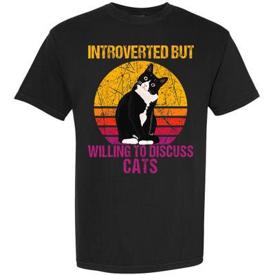 Introverted But Willing To Discuss Cats Garment-Dyed Heavyweight T-Shirt
