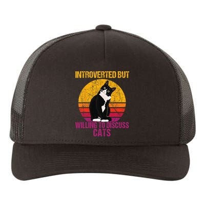 Introverted But Willing To Discuss Cats Yupoong Adult 5-Panel Trucker Hat