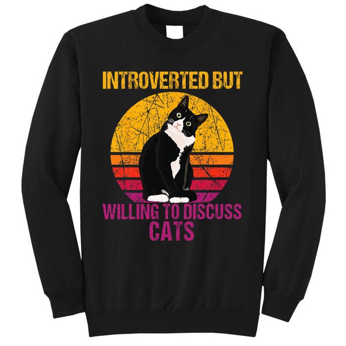 Introverted But Willing To Discuss Cats Sweatshirt