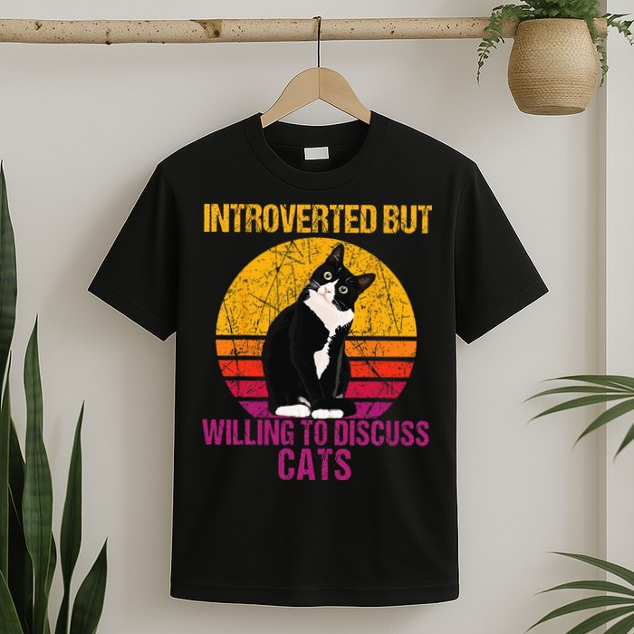 Introverted But Willing To Discuss Cats T-Shirt