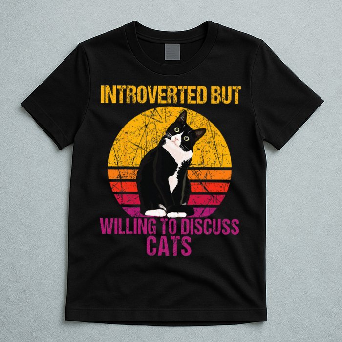 Introverted But Willing To Discuss Cats T-Shirt