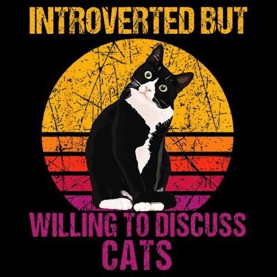 Introverted But Willing To Discuss Cats T-Shirt