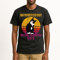 Introverted But Willing To Discuss Cats Tall T-Shirt
