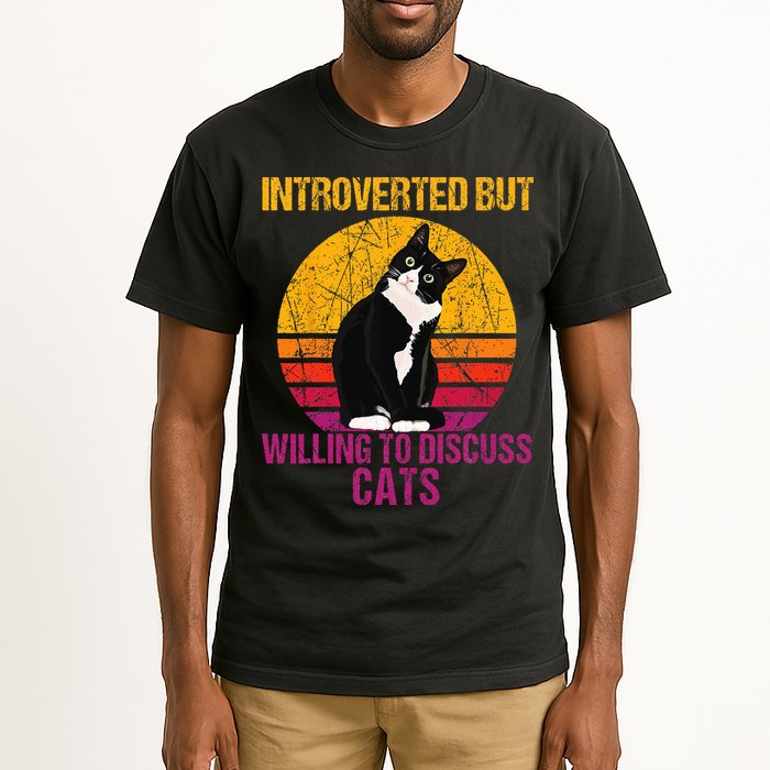 Introverted But Willing To Discuss Cats Tall T-Shirt
