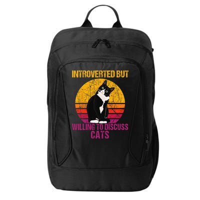 Introverted But Willing To Discuss Cats City Backpack