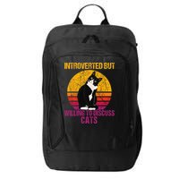 Introverted But Willing To Discuss Cats City Backpack