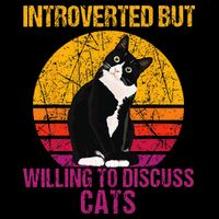 Introverted But Willing To Discuss Cats Backpack