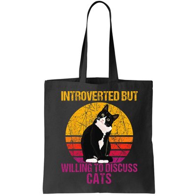 Introverted But Willing To Discuss Cats Bag