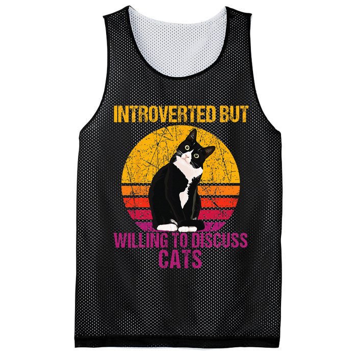 Introverted But Willing To Discuss Cats Mesh Reversible Basketball Jersey Tank