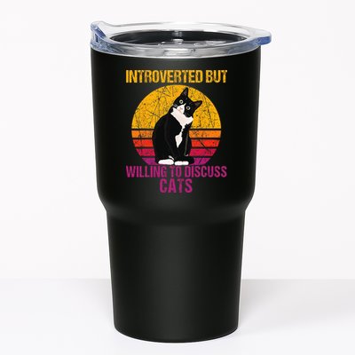 Introverted But Willing To Discuss Cats Tumbler