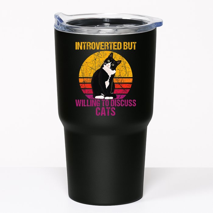 Introverted But Willing To Discuss Cats Tumbler